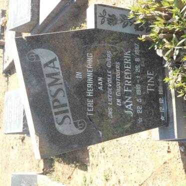 SIPSMA Jan Frederik 1910-1987 &amp; Tine 1911-