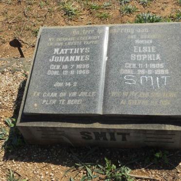 SMIT Matthys Johannes 1896-1966 &amp; Elsie Sophia 1905-1989
