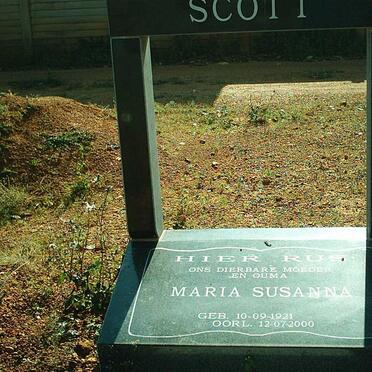 SCOTT Maria Susanna 1921-2000
