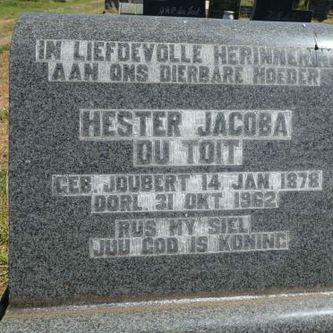 TOIT Hester Jacoba, du nee JOUBERT 1878-1962