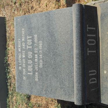 TOIT Lulu, de nee JELLIMAN 1906-1960