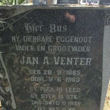 VENTER Jan A. 1885-1963