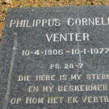 VENTER Philippus Cornelius 1906-1977