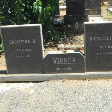 VISSER Christoffel J. 1892-1945 &amp; Christina H. 1896-1981