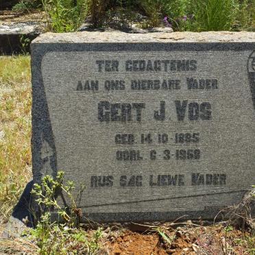 VOS Gert J. 1885-1958