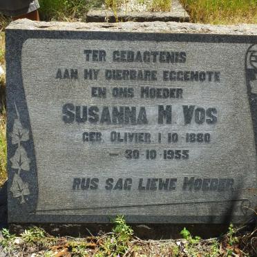 VOS Susanna M. nee OLIVIER 1880-1955