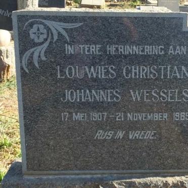 WESSELS Louwies Christian Johannes 1907-1965