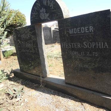 WYK Lourens, van -1952 &amp; Hester Sophia -1975