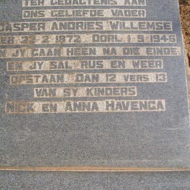 WILLEMSE Casper Andries 1872-1946