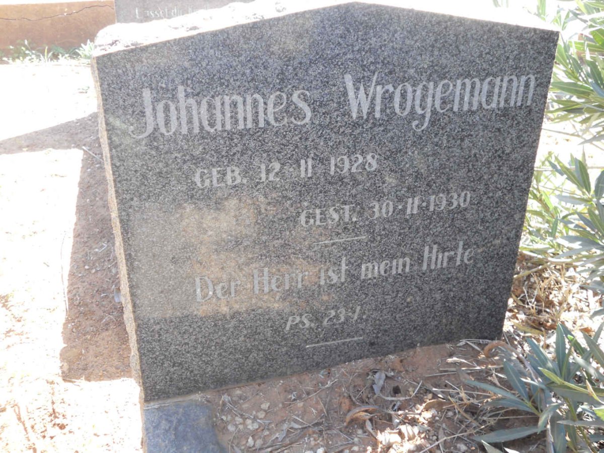 WROGEMANN Johannes 1928-1930