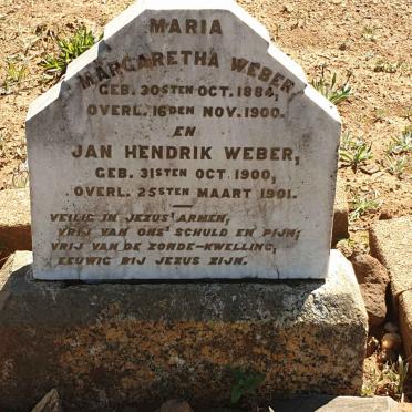 WEBER Maria Margaretha 1884-1900 :: WEBER Jan Hendrik 1900-1901