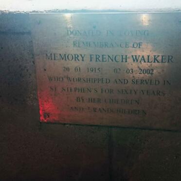 WALKER Memory French 1915-2002