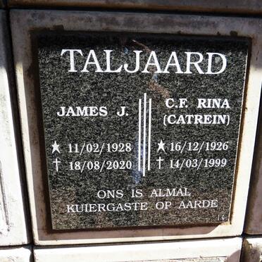 TALJAARD James J. 1928-2020 & C.F. Rina 1926-1999