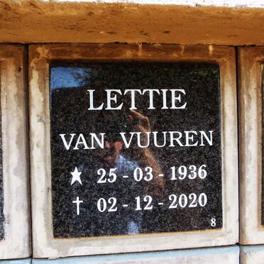 VUUREN Lettie, van 1936-2020