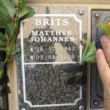 BRITS Matthys Johannes 1942-2020