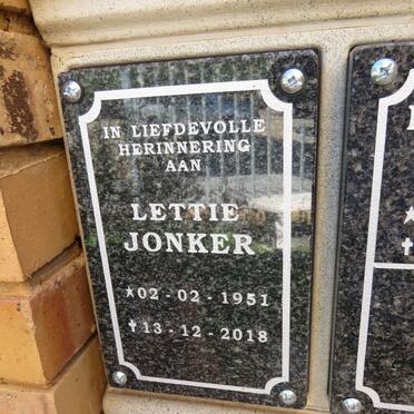JONKER Lettie 1951-2018