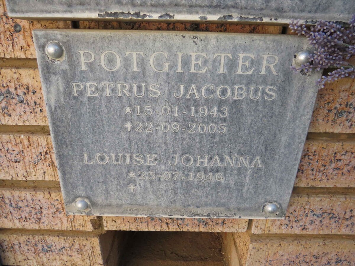 POTGIETER Petrus Jacobus 1943-2005