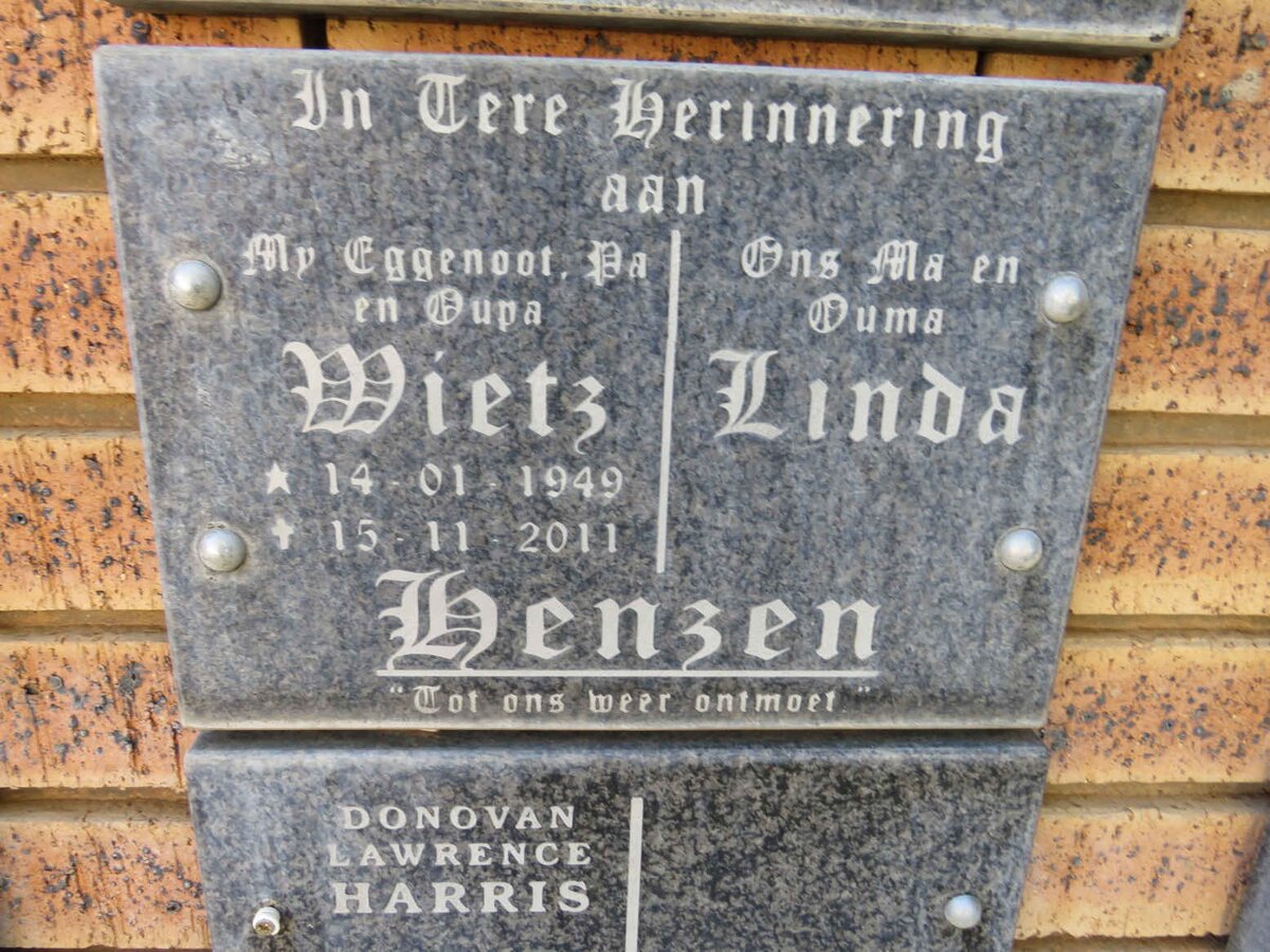 HENZEN Wietz 1949-2011 & Linda