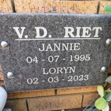 RIET Jannie, v.d. ?-1995 & Loryn ?-2023