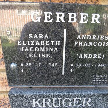 GERBER Andries Francois 1946-  & Sara Elizabeth Jacomina 1948- 