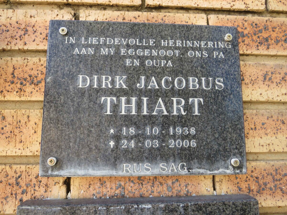 THIART Dirk Jacobus 1938-2006