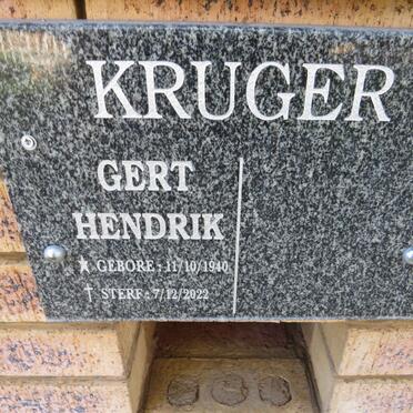 KRUGER Gert Hendrik 1940-2022