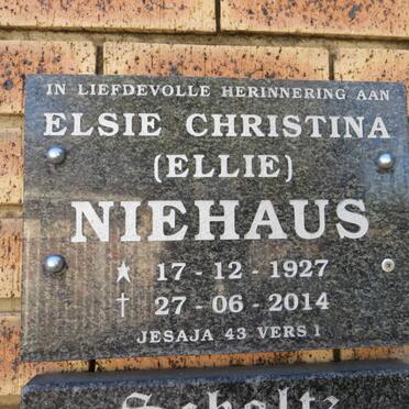 NIEHAUS Elsie Christina 1927-2014