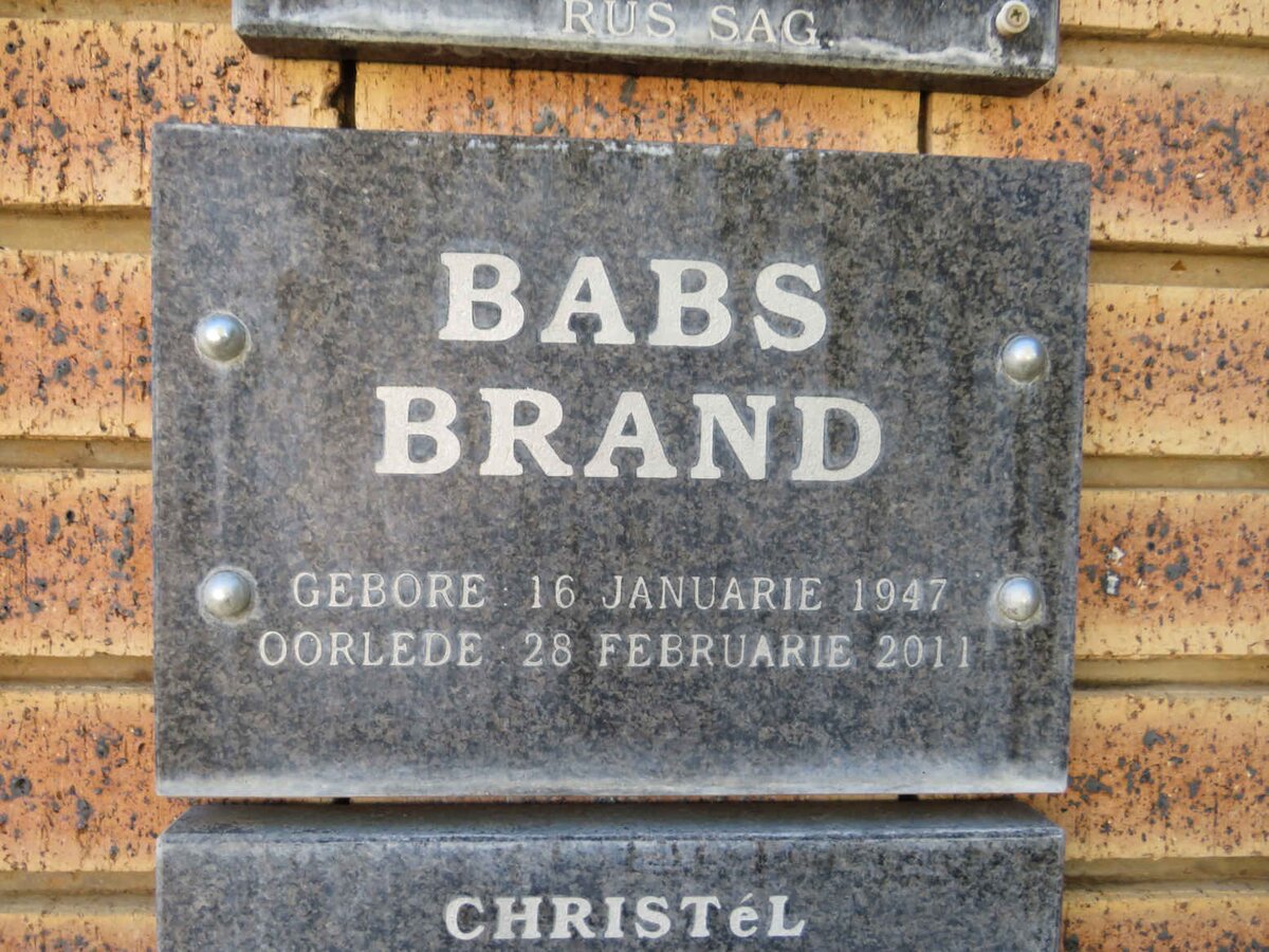 BRAND Babs 1947-2011
