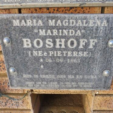 BOSHOFF Maria Magdalena nee PIETERSE 1963- 