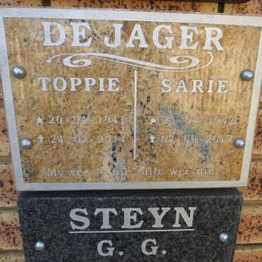 JAGER Toppie, de 1941-2014 & Sarie 1942-2017