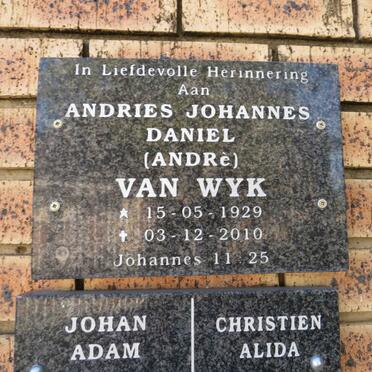 WYK Andries Johannes Daniel, van 1929-2010