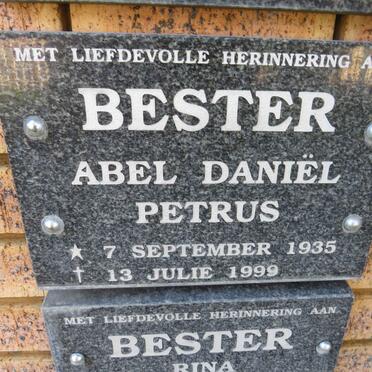 BESTER Abel Daniel Petrus 1935-1999