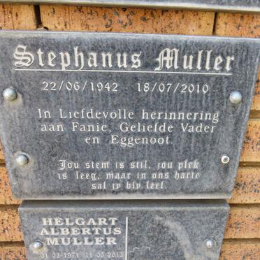 MULLER Stephanus 1942-2010