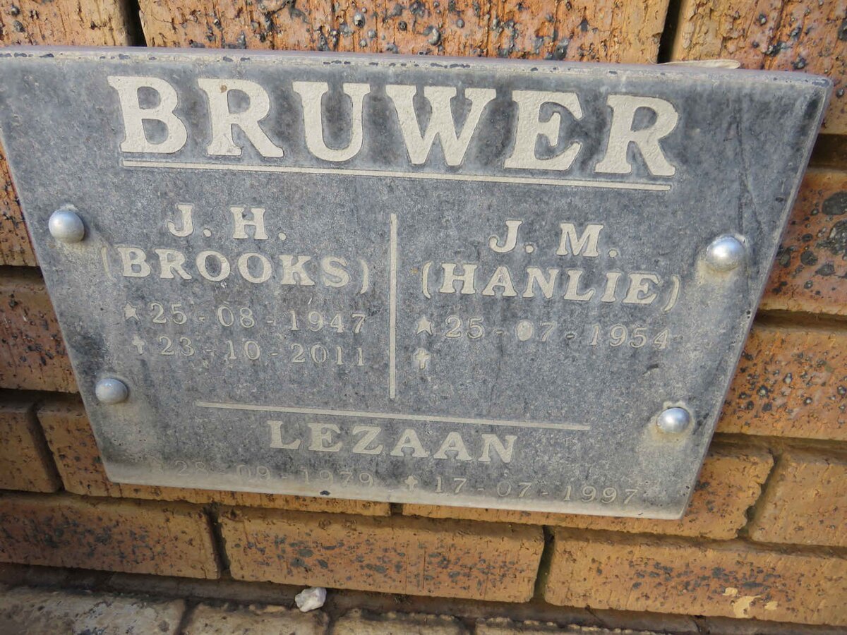 BRUWER J.H. 1947-2011 & J.M. 1954-  ::  BRUWER Lezaan 1979-1997