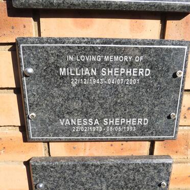 SHEPHERD Millian 1943-2001 :: SHEPHERD Venessa 1973-1993