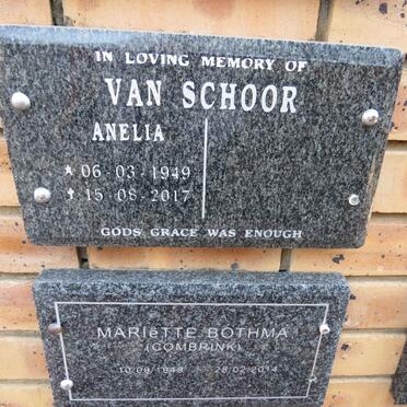 SCHOOR Anelie, van 1949-2017