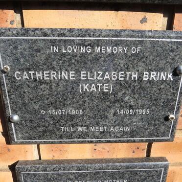 BRINK Catherine Elizabeth 1906-1995