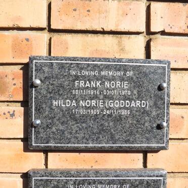 NORIE Frank 1916-1970 & Hilda GODDARD 1909-1986