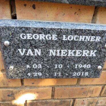 NIEKERK George Lochner, van 1940-2018