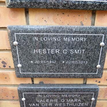 SMIT HESTER C. 1942-2013