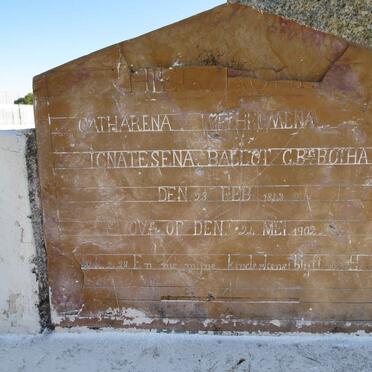 BALLOT Catharena Welhelmena Ignatesena nee BOTHA 1843-1902