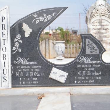 PRETORIUS N.M.J.P. 1925-1989 &amp; C.F. KRIEL 1926-2007