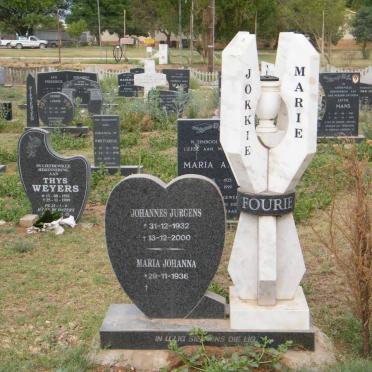 FOURIE Johannes Jurgens 1932-2000 &amp; Maria Johanna 1936-