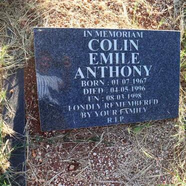ANTHONY Colin Emile 1967-1996