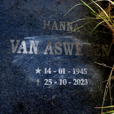 ASWEGEN Hanna, van 1945-2023
