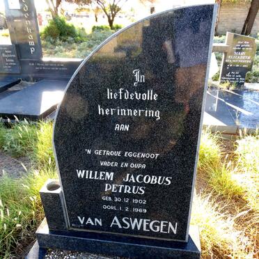 ASWEGEN Willem Jacobus Petrus, van 1902-1969