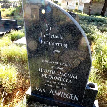 ASWEGEN Judith Jacoba Petronella, van 1912-1976