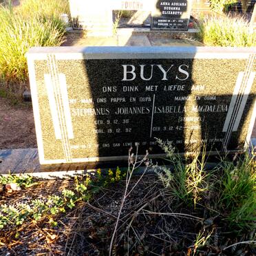 BUYS Stephanus Johannes 1938-1992 & Isabella Magdalena STROEBEL 1942-