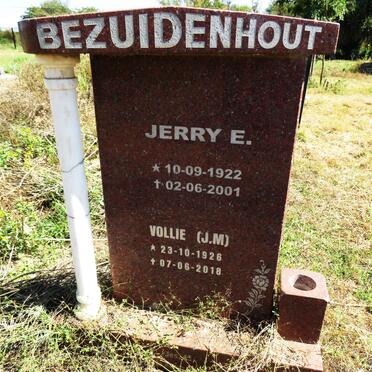 BEZUIDENHOUT Jerry E. 1922-2001 & J.M. 1926-2018