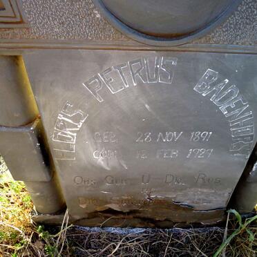 BADENHORST Floris Petrus 1891-1929